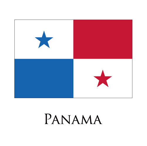 Panama flag logo vinyl decal